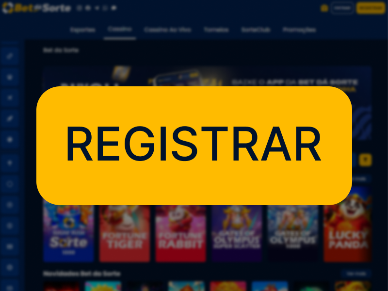 Botão amarelo REGISTRAR no site BetDaSorte