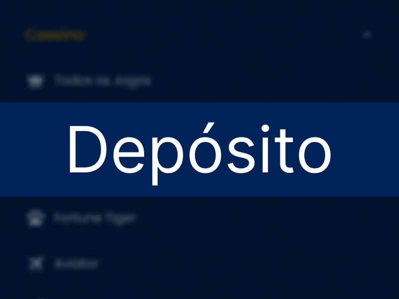 Menu Depósito no site BetDaSorte