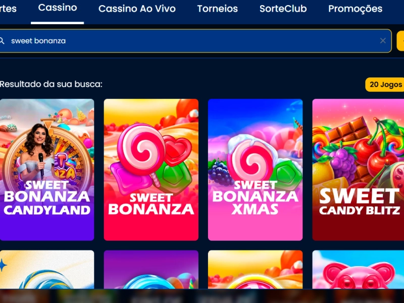 Lista de slots na BetDaSorte com Sweet Bonanza e outras versões disponíveis